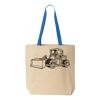 Natural Tote with Contrast-Color Handles Thumbnail