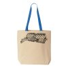 Natural Tote with Contrast-Color Handles Thumbnail