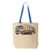 Natural Tote with Contrast-Color Handles Thumbnail