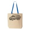 Natural Tote with Contrast-Color Handles Thumbnail