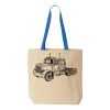 Natural Tote with Contrast-Color Handles Thumbnail