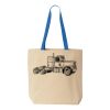 Natural Tote with Contrast-Color Handles Thumbnail