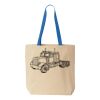Natural Tote with Contrast-Color Handles Thumbnail