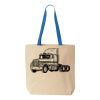 Natural Tote with Contrast-Color Handles Thumbnail