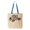 Natural Tote with Contrast-Color Handles Thumbnail