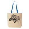 Natural Tote with Contrast-Color Handles Thumbnail