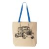 Natural Tote with Contrast-Color Handles Thumbnail