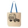 Natural Tote with Contrast-Color Handles Thumbnail