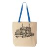 Natural Tote with Contrast-Color Handles Thumbnail
