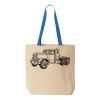 Natural Tote with Contrast-Color Handles Thumbnail