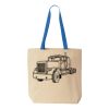 Natural Tote with Contrast-Color Handles Thumbnail
