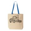 Natural Tote with Contrast-Color Handles Thumbnail