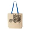 Natural Tote with Contrast-Color Handles Thumbnail