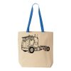 Natural Tote with Contrast-Color Handles Thumbnail