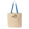 Natural Tote with Contrast-Color Handles Thumbnail
