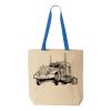 Natural Tote with Contrast-Color Handles Thumbnail