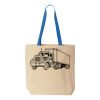 Natural Tote with Contrast-Color Handles Thumbnail