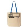Natural Tote with Contrast-Color Handles Thumbnail