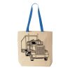 Natural Tote with Contrast-Color Handles Thumbnail