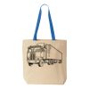 Natural Tote with Contrast-Color Handles Thumbnail
