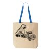Natural Tote with Contrast-Color Handles Thumbnail