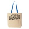 Natural Tote with Contrast-Color Handles Thumbnail