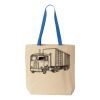 Natural Tote with Contrast-Color Handles Thumbnail