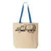 Natural Tote with Contrast-Color Handles Thumbnail