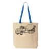 Natural Tote with Contrast-Color Handles Thumbnail