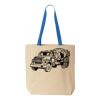 Natural Tote with Contrast-Color Handles Thumbnail