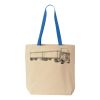 Natural Tote with Contrast-Color Handles Thumbnail