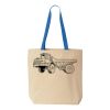 Natural Tote with Contrast-Color Handles Thumbnail