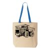 Natural Tote with Contrast-Color Handles Thumbnail