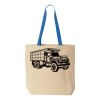 Natural Tote with Contrast-Color Handles Thumbnail
