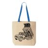 Natural Tote with Contrast-Color Handles Thumbnail