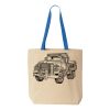 Natural Tote with Contrast-Color Handles Thumbnail