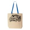 Natural Tote with Contrast-Color Handles Thumbnail