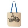 Natural Tote with Contrast-Color Handles Thumbnail