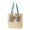 Natural Tote with Contrast-Color Handles Thumbnail