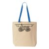 Natural Tote with Contrast-Color Handles Thumbnail