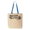 Natural Tote with Contrast-Color Handles Thumbnail