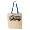 Natural Tote with Contrast-Color Handles Thumbnail