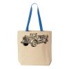 Natural Tote with Contrast-Color Handles Thumbnail