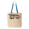 Natural Tote with Contrast-Color Handles Thumbnail