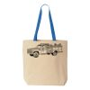Natural Tote with Contrast-Color Handles Thumbnail