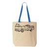 Natural Tote with Contrast-Color Handles Thumbnail