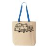 Natural Tote with Contrast-Color Handles Thumbnail