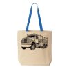 Natural Tote with Contrast-Color Handles Thumbnail