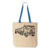 Natural Tote with Contrast-Color Handles Thumbnail