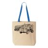 Natural Tote with Contrast-Color Handles Thumbnail